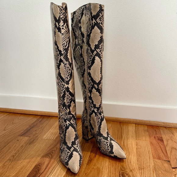 NWB Marc Fisher Retie2 Over-the-Knee Snake Print Boots – 7M – NEW With Box - Picture 3 of 9